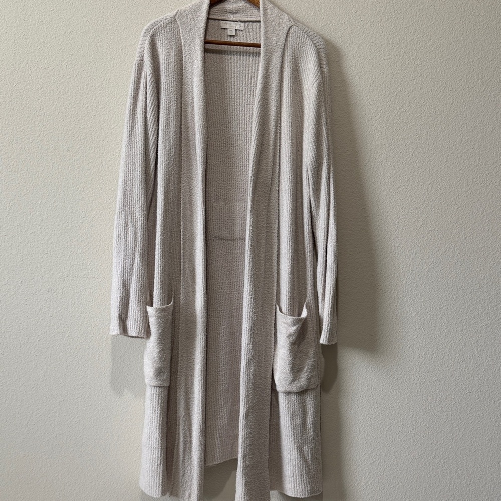 Barefoot Dreams Cream Knit Cardigan size L/ XL
